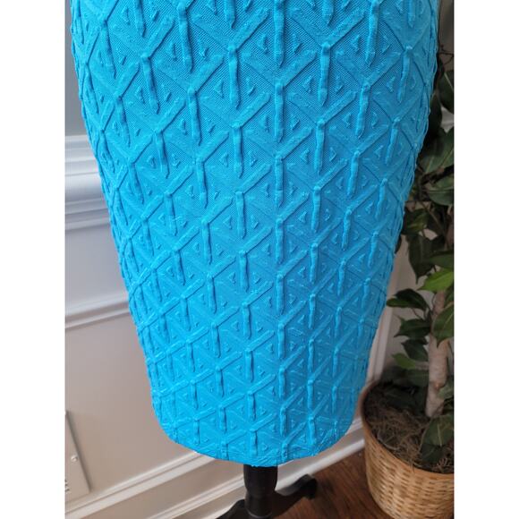 Crown and Ivy Sheath Dress Women Size Large Blue Textured Sleeveless Casual Chic - Picture 4 of 12